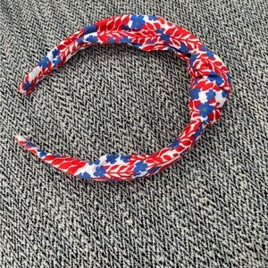 NWOT J. Crew Floral Red and Blue Headband